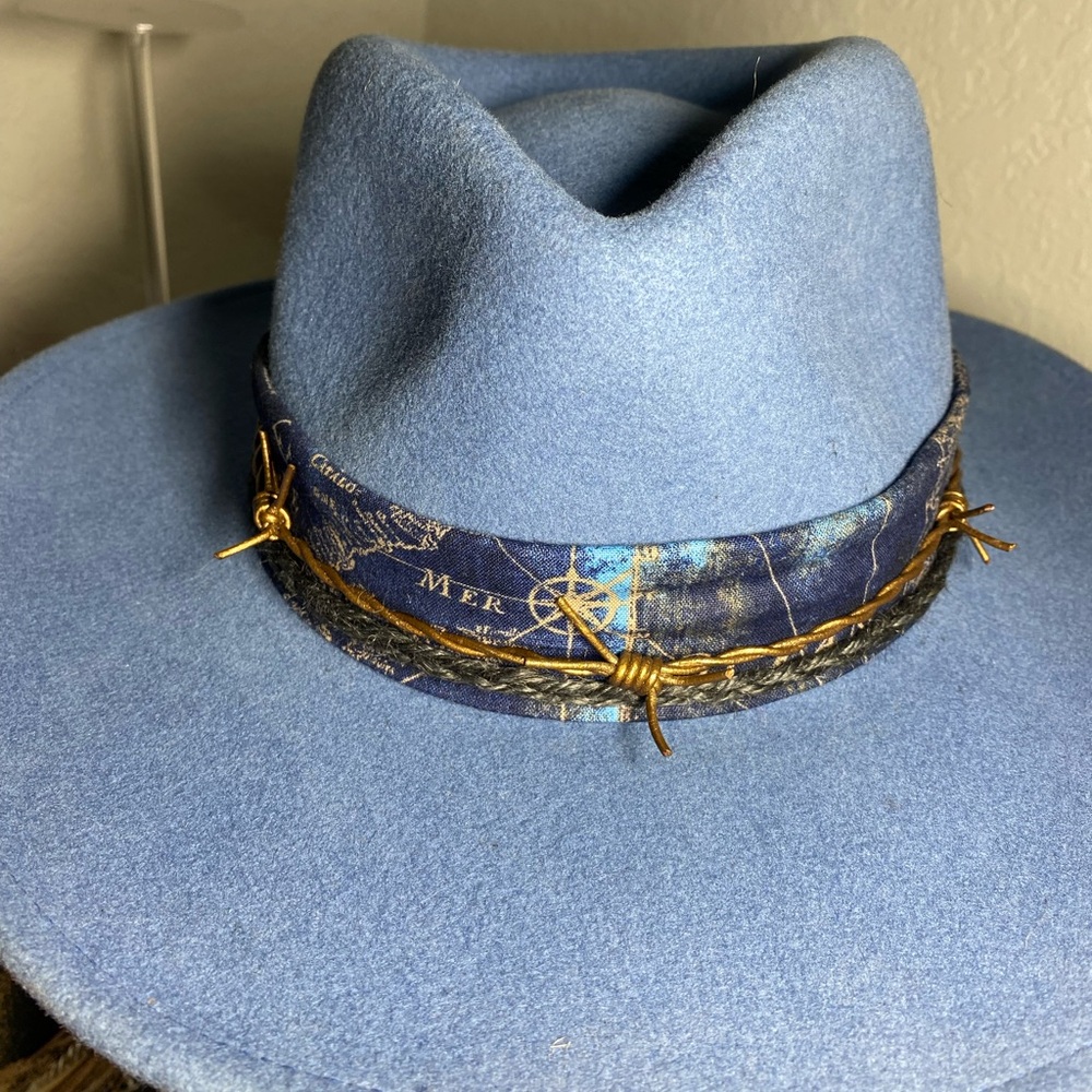 Custom Renegade Blue Wide Brim Hat